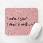 Roze glitter die ik maakte Awkward Mousepad Muismat (Met muis)