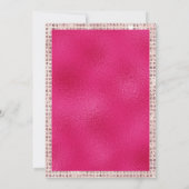 Roze Glitter Dobbelstenen Dames Game Night Kaart (Achterkant)
