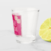 Roze Glitter Dobbelstenen Dames Spelletjesavond Shot Glas (Rechts)
