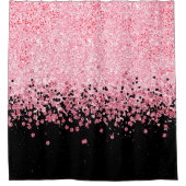 Roze glitter douchegordijn (Voorkant)