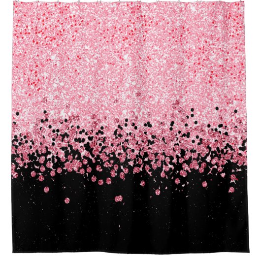 Roze glitter douchegordijn (Voorkant)