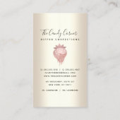 Roze glitter Drip aardbei Confection Sweet Gold Visitekaartje (Achterkant)