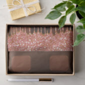 Roze glitter Drip Chocolate Snoep Bar Sweet 16 Tissuepapier (Geschenk)