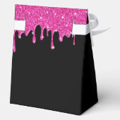 Roze Glitter Drip Faux Gold 1985 40e verjaardag Bedankdoosjes (Achterkant)