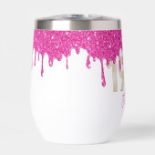 Roze Glitter Drip Goud 1984 40ste Verjaardag (Voorkant)