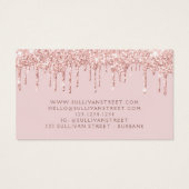 Roze Glitter Drip Jewelry Boutique Visitekaartje (Achterkant)