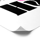 Roze Glitter Drip Motiverende Hustle Citaat Poster (Hoek)