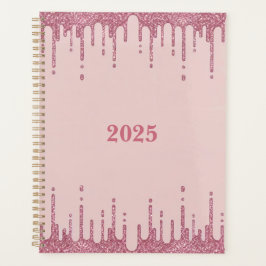 Roze Glitter Drips Planner 2025
