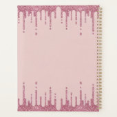 Roze Glitter Drips Planner 2025 (Achterkant)