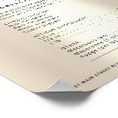 Roze Glitter Drivers Menu Prijslijst Gold Poster (Hoek)