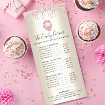 Roze Glitter Drives Chocolate Dessert Gold Menu