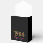 Roze Glitter Drup Nep Goud 1984 40e Verjaardag Bedankdoosjes (Open)