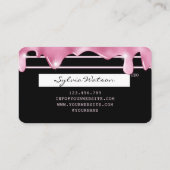 Roze glitter druppels Credit Kaart hologram diaman Visitekaartje (Achterkant)
