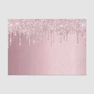 Roze glitter druppels meisjesachtige glans tissuepapier