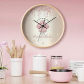 Roze glitter druppelt cupcake bakkerij Chef Gold