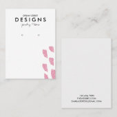 Roze Glitter Earring Display Kaart Visitekaartje (Voorkant / Achterkant)