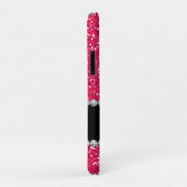 Roze glitter, edelsteen, monogram Case-Mate iPhone case (Achterkant/rechts)