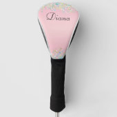  roze glitter effect golfheadcover (Voorkant)