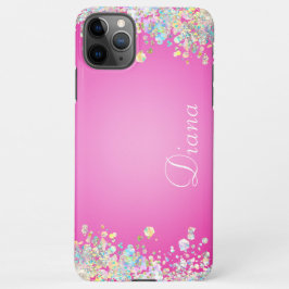  roze glitter effect iPhone 11Pro max hoesje