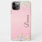  roze glitter effect iPhone hoesje (Achterkant)
