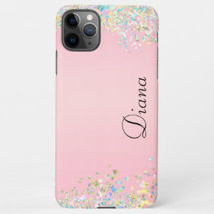 roze glitter effect iPhone 11Pro max hoesje