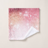 Roze Glitter Elegant Bad Handdoek (Wasdoekje)
