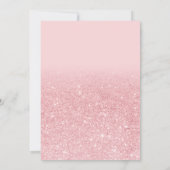 Roze glitter elegant chic jurk Vrijgezellenfeest Kaart (Achterkant)