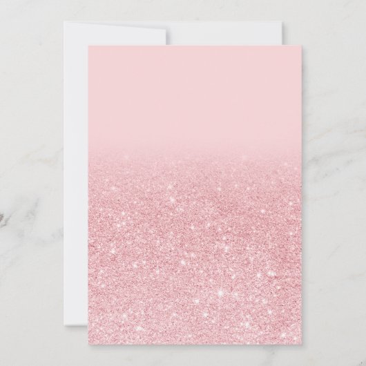 Roze glitter elegant chic jurk Vrijgezellenfeest Kaart (Achterkant)