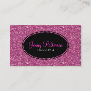 Roze Glitter Elegant Girly Visitekaartjes