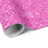Roze Glitter Elegante Moderne Glamoureuze Sjabloon Cadeaupapier (Rol Hoek)