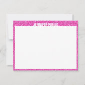 Roze Glitter Elegante Sjabloon Trendy Modern Desig (Voorkant)