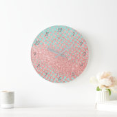 Roze glitter en blauwe grote klok (Huis)
