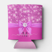 Roze Glitter en Boog Blikjeskoeler (Achterkant)