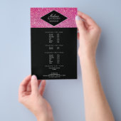 Roze glitter en Glamor Beauty Flyer (Hand)