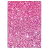 Roze Glitter en Glamour Beauty gepersonaliseerd Klembord (Achterkant)