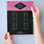 Roze glitter en Glamour Beauty Large Flyer (Hand)