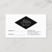 Roze Glitter en Glamour Referral Kaart (Achterkant)