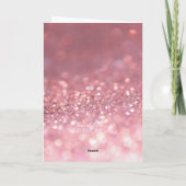 Roze Glitter en Gold Bijbel Verse Sympathie Card Bedankkaart (Achterkant)