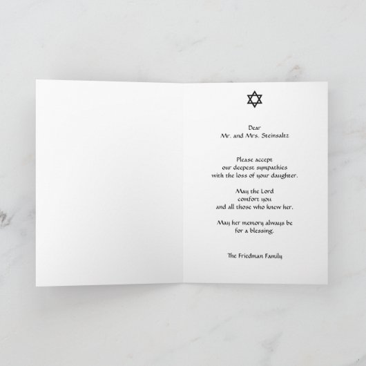 Roze Glitter en Gold Bijbel Verse Sympathie Card Bedankkaart (Binnen)