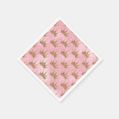 Roze glitter en Gold Princess Crown Pattern Servet (Hoek)