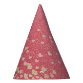 Roze glitter en harten feesthoedjes (Rechts)