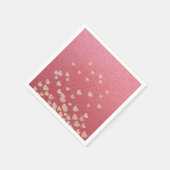 Roze Glitter en Hartjes Servetten (Hoek)