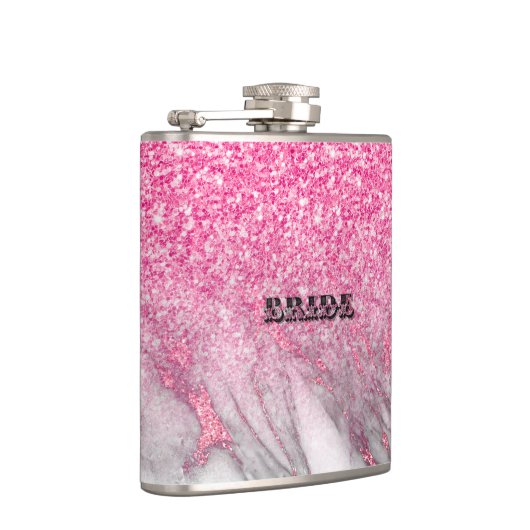 Roze glitter en Marble Ombre Heupfles (Rechts)