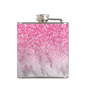 Roze glitter en Marble Ombre Heupfles (Achterkant)