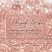 Roze Glitter en Sparkle Wedding Enclosure Kaart