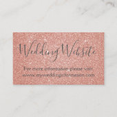 Roze Glitter en Sparkle Wedding Enclosure Kaart (Voorkant)