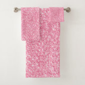 Roze glitter en sparkles afbeelding print bad handdoek (Insitu)