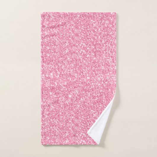 Roze glitter en sparkles afbeelding print bad handdoek (Handdoek)