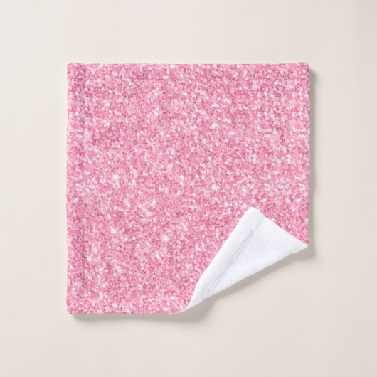 Roze glitter en sparkles afbeelding print bad handdoek (Wasdoekje)