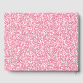 Roze glitter en witte Sparks Gastenboek (Achterkant)